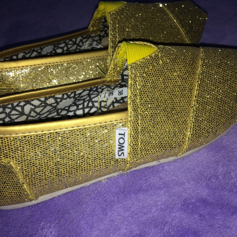 Gold Glitter TOMS - Picture 2 of 5